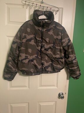 wild fable Green Camo Kids Puffer Jacket